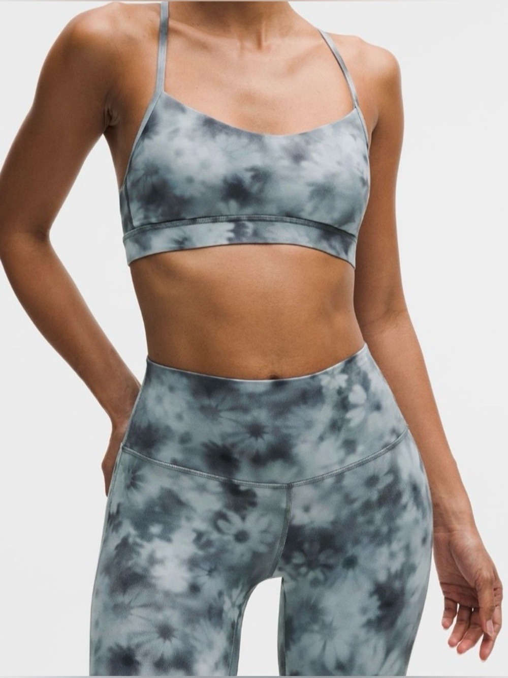 Lululemon Flow Y Bra Gray multi size 8 NWT - Picture 7 of 7